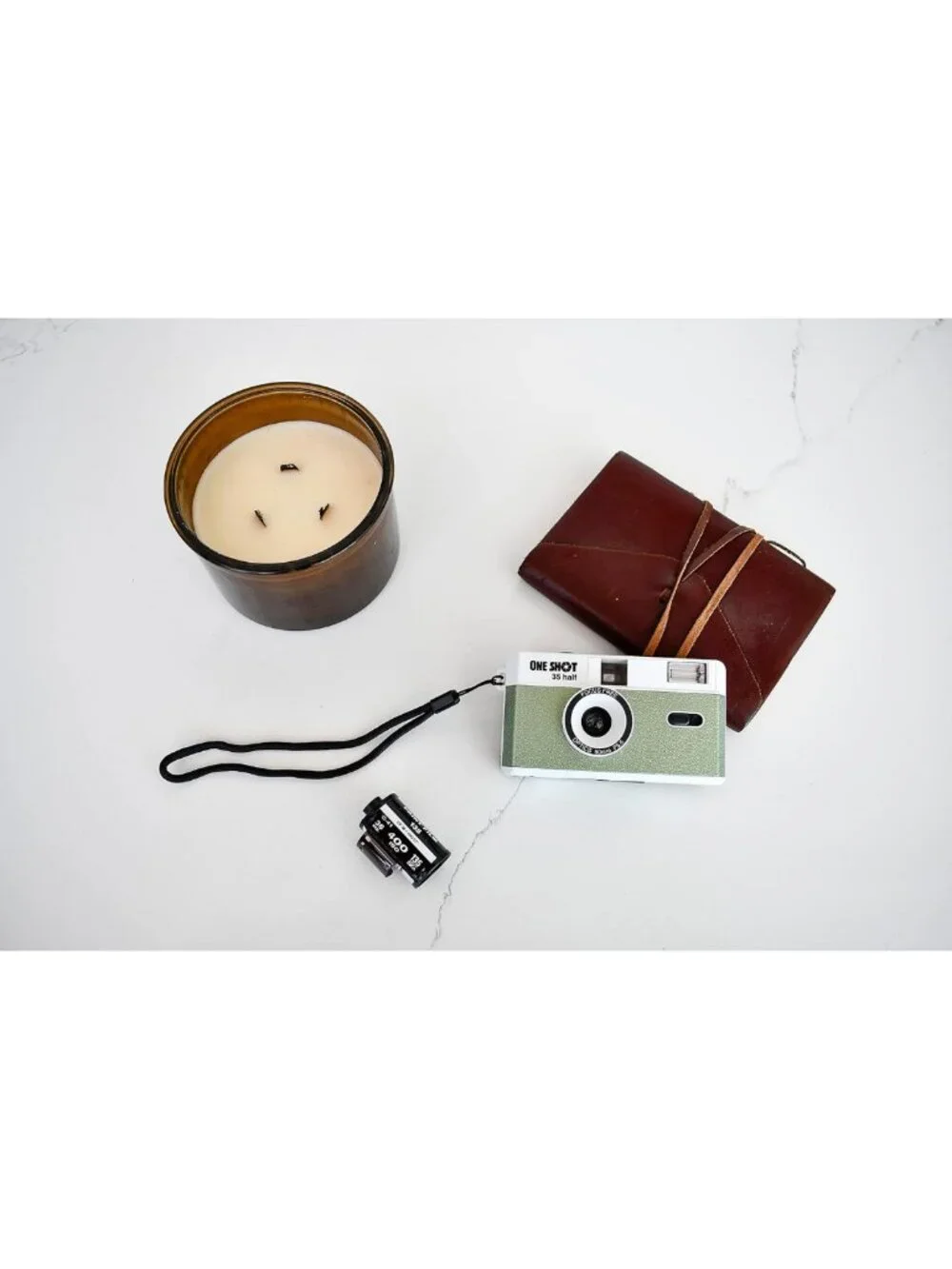 Retro 35mm Point & Shoot Film Camera - Reusable Half Frame, Built-in Flash, 36
